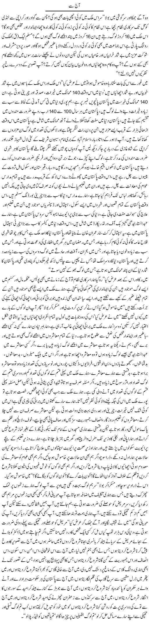 Aaj Say - Javed Chaudhry 3 sep 2006